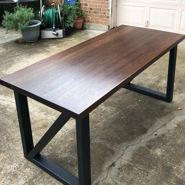 Cross Brace Table Etsy