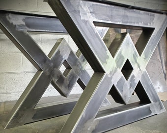 Metal Table Legs, Diamond Style - Any Size and Color!