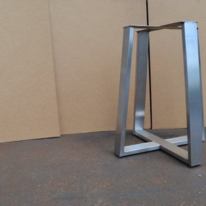 Brushed Stainless Steel Metal Tapered Table Base/Legs - Any Size!