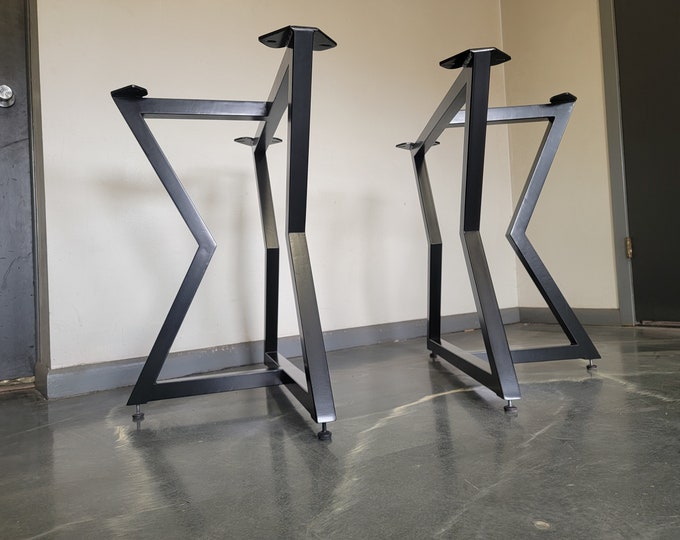 Hourglass T-Shaped Style Metal Table/Desk Legs - Any Size/Color!!