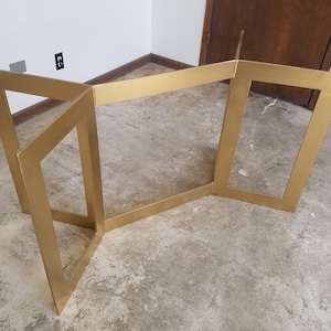 Flat Bar Style Metal Table Base - Any Size/Color