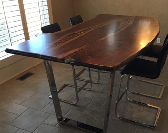 Custom Polished Stainless Steel Tapered Table Legs, Mirror Finish, Any Size