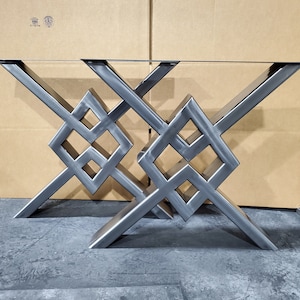 Inverted Diamond Style Metal Table Legs - Any Size/Color