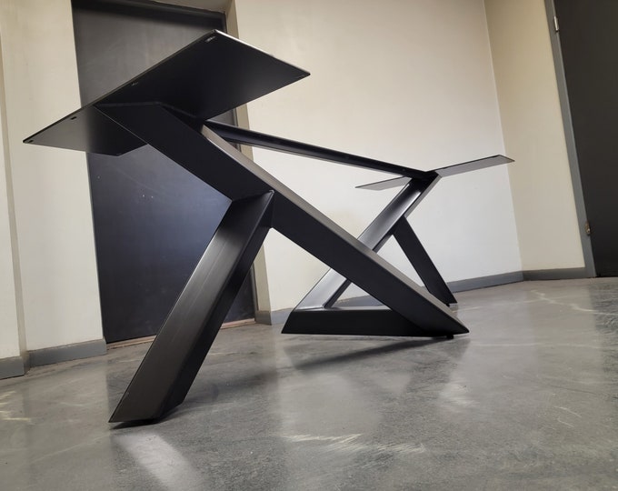Abstract Style Metal Table Base - Any Size/Color
