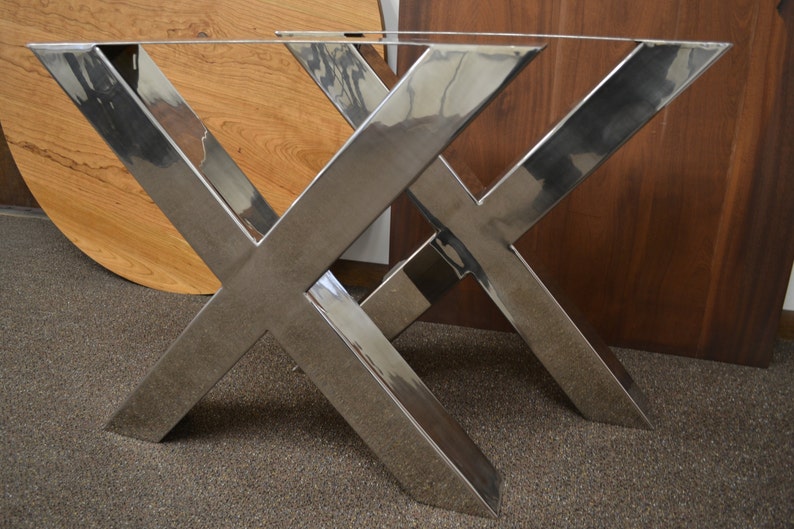 Polished Stainless Chrome XFrame Table/Bench/Desk Legs Etsy