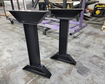 I-Beam Style Metal Table Legs for Dining Tables, Desks, Conference Tables, and More! Custom, made-to-order