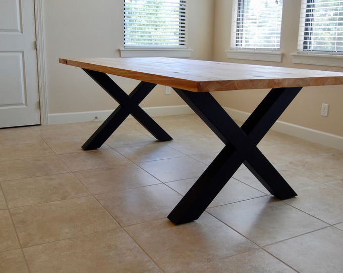Metal Table Legs, Industrial X-Frame Style - Any Size and Color!