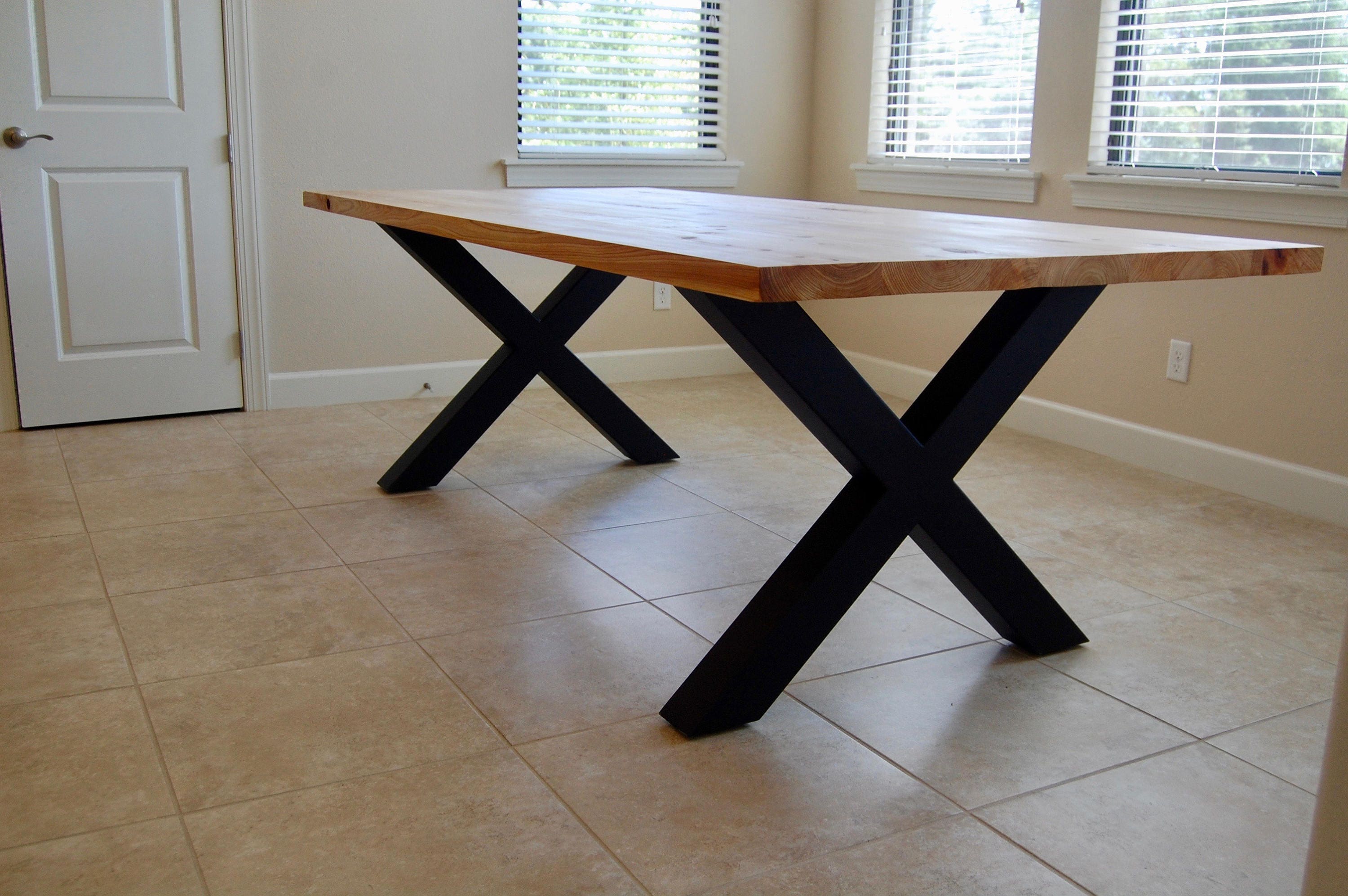 Metal Table Legs Industrial X Frame Style Any Size And Etsy