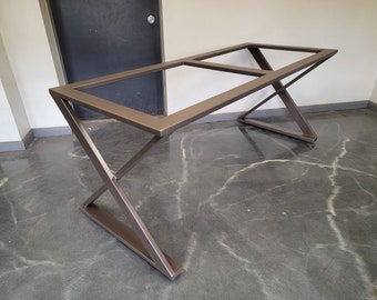 Zig Zag Style Metal Table Base - Any Size/Color