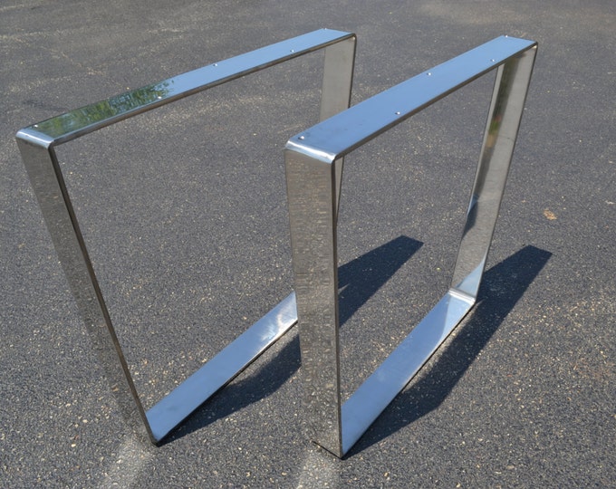 Polished Stainless Steel Metal Table Legs - Custom Sizes!