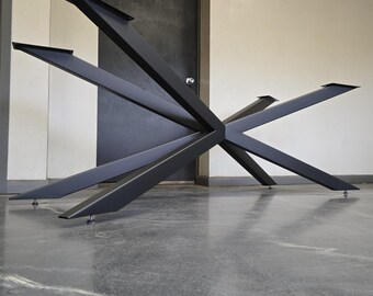 Custom Spider Style Metal Table Base, Welded Steel Base for Dining and Conference Tables