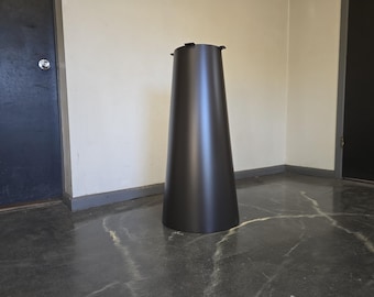 Cone Style Metal Pedestal Base | For round or square tops of wood, stone, or glass for coffee tables, kitchen tables, conference tables, etc