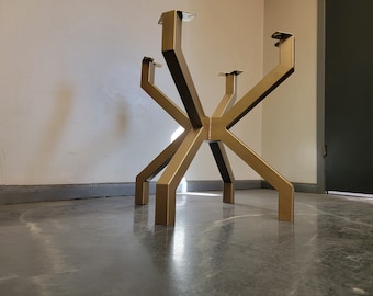 Spider Trestle Style Metal Pedestal Base - Any Size/Color