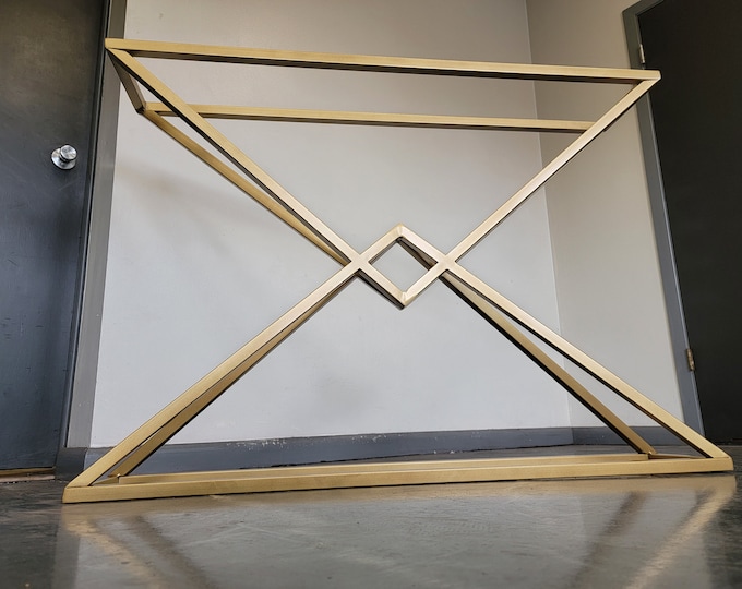 Metal Entryway Table Base DIAMOND CONSOLE Style - Any Size/Color