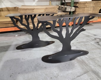 Metal Table Legs TREE STYLE - Any Size/Color