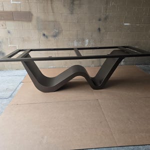 WAVE STYLE Metal Table Base | Made-to-Order in the USA | Dining Tables, Desks, Conference Tables, Coffee Tables, and more