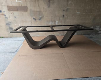 WAVE STYLE Metal Table Base | Made-to-Order in the USA | Dining Tables, Desks, Conference Tables, Coffee Tables, and more