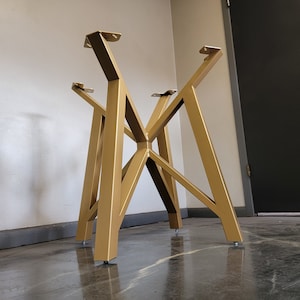 Metal Table Base INTERSECTION STYLE - Any Size/Color