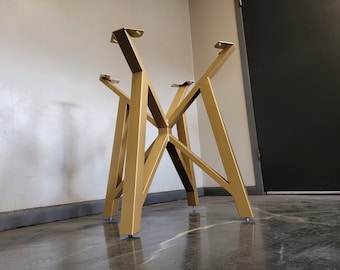 Metal Table Base INTERSECTION STYLE - Any Size/Color