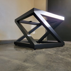 Square Z-Shaped Metal Trestle Base - Any Size/Color