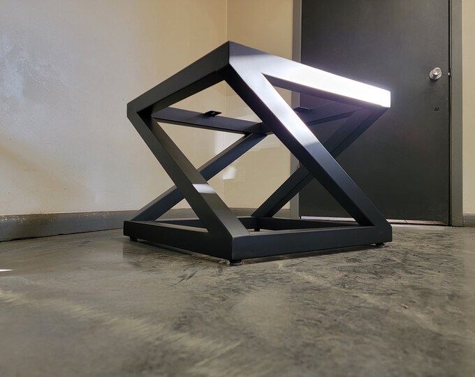 Square Z-Shaped Metal Trestle Base - Any Size/Color