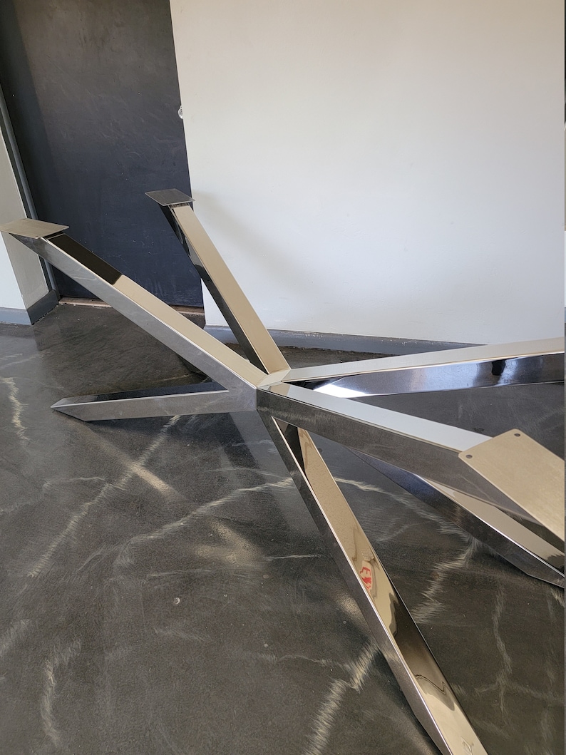 Polished Stainless Spider Style Metal Table Base - Any Size - Etsy
