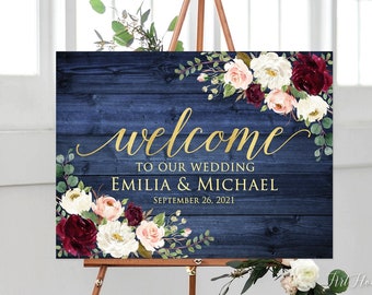 Maroon and Navy Wedding - Etsy