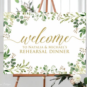 Dinner Party Welcome Sign Template – Phthalo Ruth