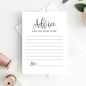 Cartes de conseils pour baby shower, veuillez laisser votre avis, conseils pour la future maman, fichier numérique, BS59