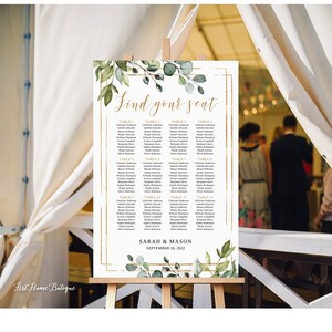 Sitzplan Hochzeit, Sitzplan Geometrische Hochzeit, Tischplan, Sitzplan Digital, W1085