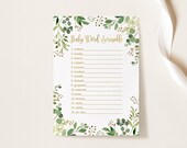 Baby Word Scramble Game, Greenery Baby Shower Games, Botanical Baby Shower Game, Instant Download, Digital File, BS33