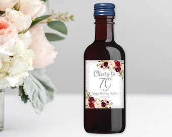 Bachelorette Party, Wine Labels Small, Mini Wine Labels, 2w X 3h Floral ...