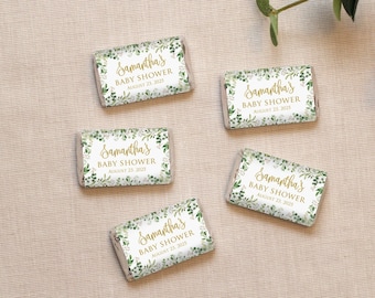 Mini Candy Wrappers, Greenery Candy Wrappers, Baby Shower Candy Wrappers, Bridal Shower Candy Wrappers Wedding Mini Candy Wrappers BS33, W33