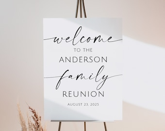Family Reunion Welcome Poster, Modern Welcome Sign, Reunion Welcome Sign, Personalized Digital file, W1645-3