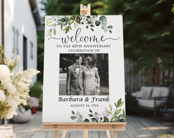 Photo 60th Anniversary Welcome Sign, W1124C, Digital File