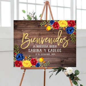 Bienvenidos a Nuestra Boda, Welcome Sign, Rustic Welcome Wedding Sign, Mexican Wedding Sign, Spanish Wedding Sign, Digital File, W810-3