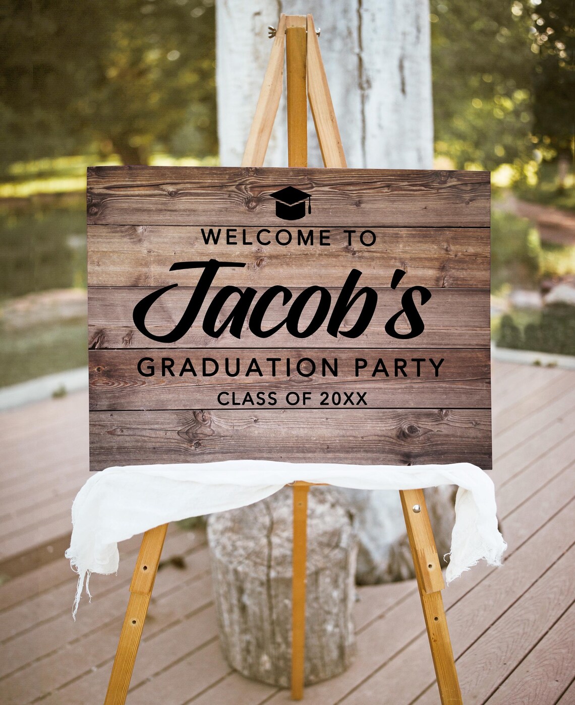 Rustic Graduation Signs Printed or Digital Rustic Graduation Welcome Sign, Boys Grad Party ...