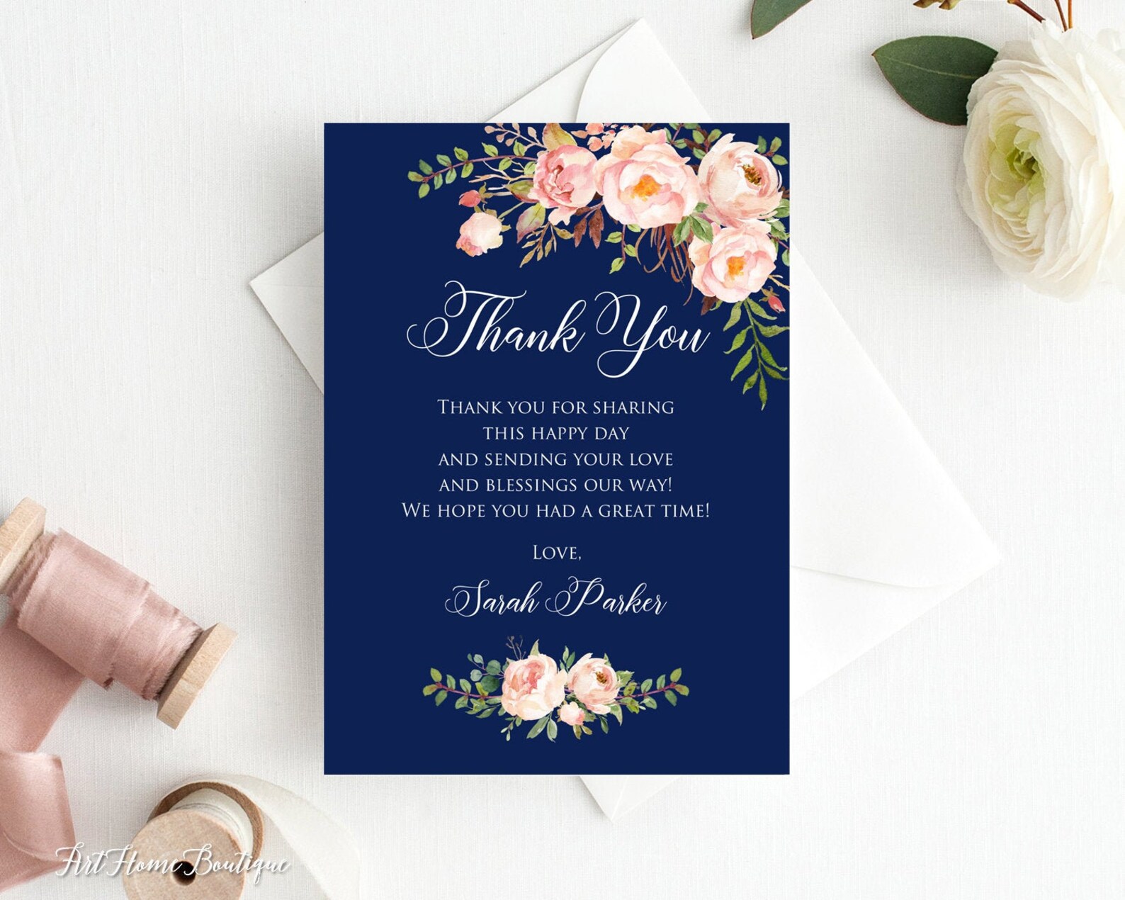 Bridal Shower Thank You Cards Engagement Party Thank You Etsy