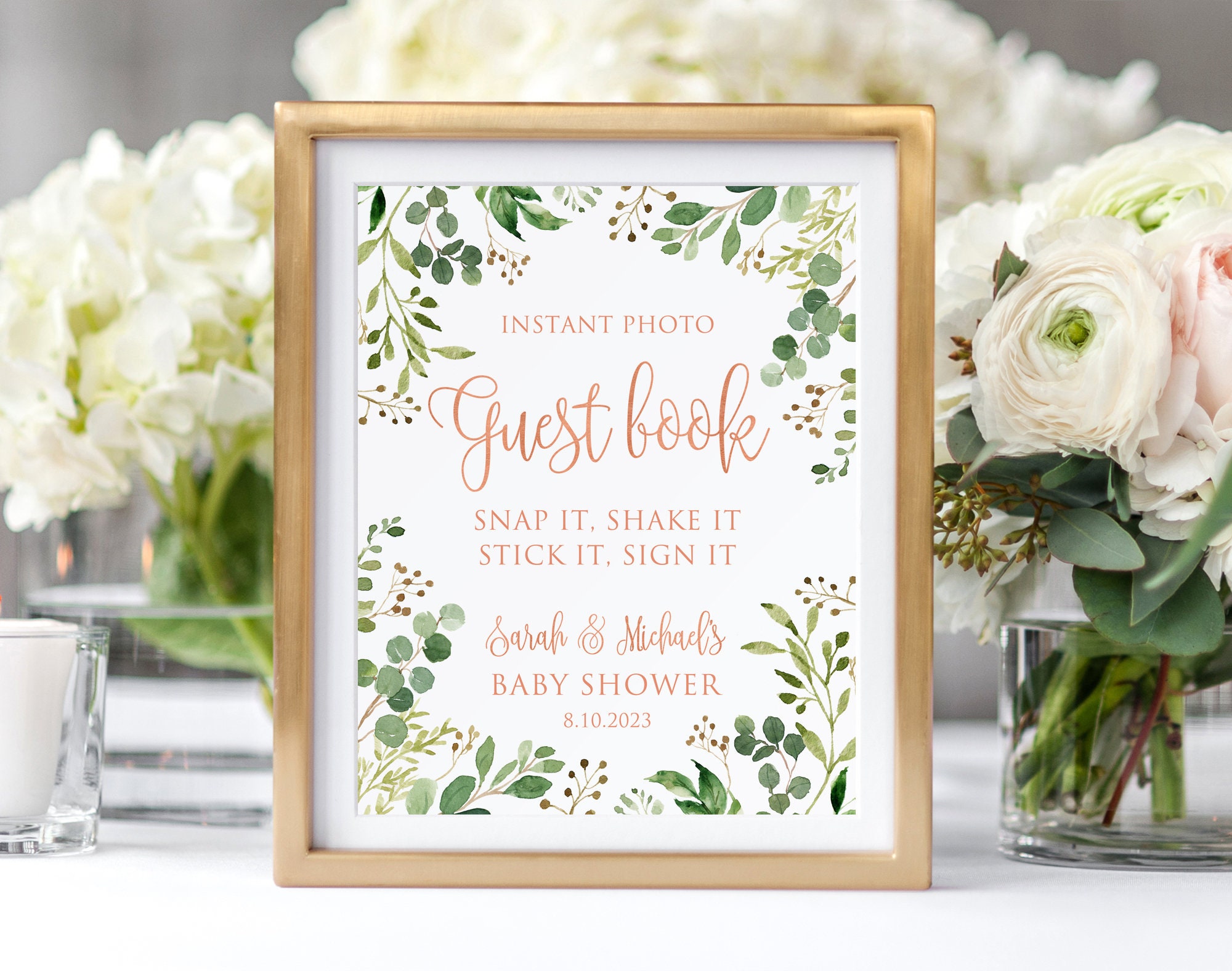 Guest Book Baby Shower Alternative Cloud Frame Baby Shower Guest