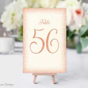 Numeri da tavolo per matrimonio in avorio oro rosa, Numeri da tavolo per compleanno, Numeri da tavolo stampabili, W332, W455, W537, W538, W539, W774, W776