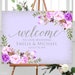 Welcome Wedding Sign, Lavender Welcome to Our Wedding Sign, Horizontal ...