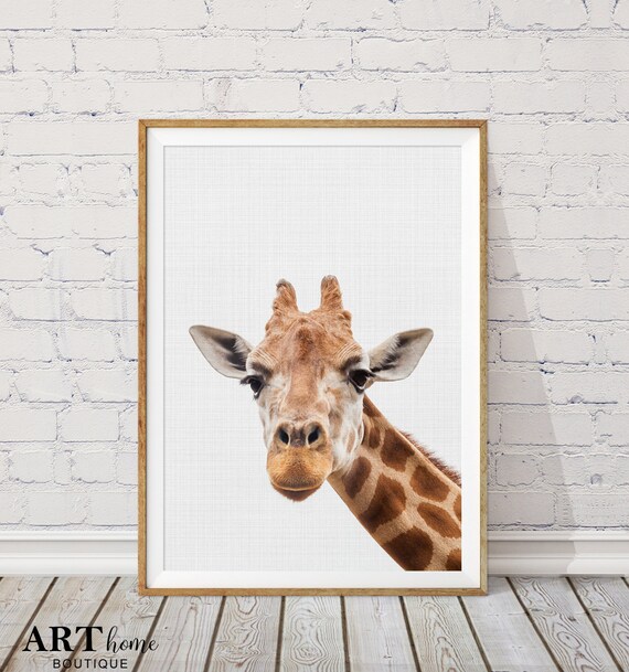 Giraffe Print Safari Nursery Print Animals Printable Baby | Etsy