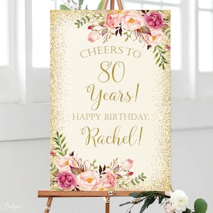 Willkommen Geburtstagsschild, Willkommen zum Geburtstag Zeichen, Jedes Alter, Elfenbein Willkommensschild, alles Gute zum Geburtstag Zeichen, Prost zu Zeichen, Digitale Datei, W23