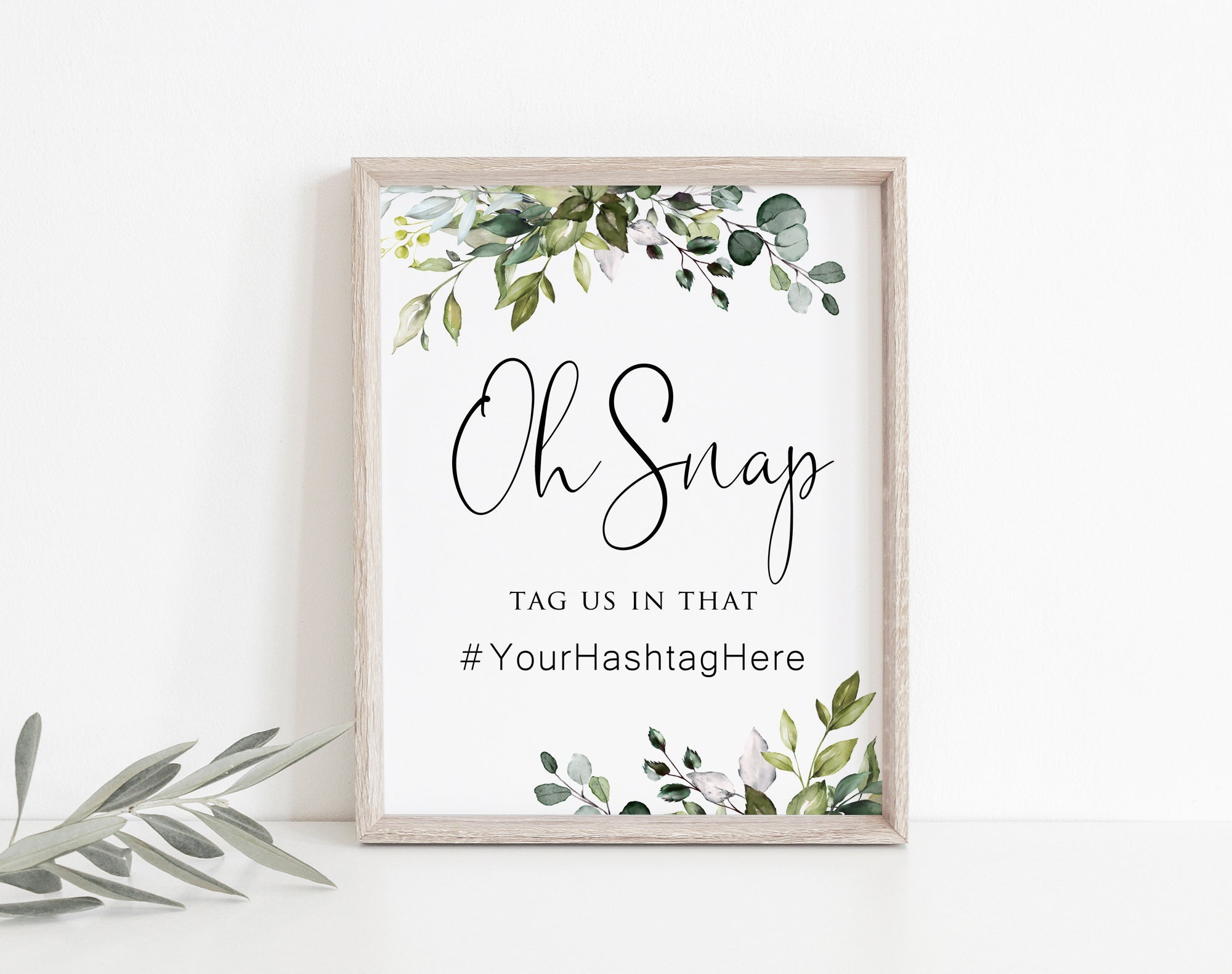 Botanical Wedding Botanical Wedding 2 Wedding Instagram Signs Wedding Sign Please Tag Us Instagram Signs Wedding Party Table Signs