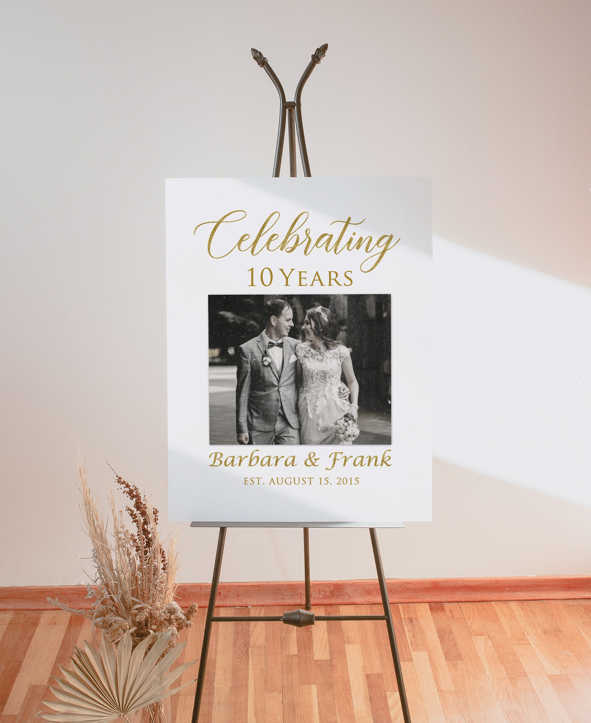 10th Anniversary Welcome Sign, Celebrating 10 Years, Photo