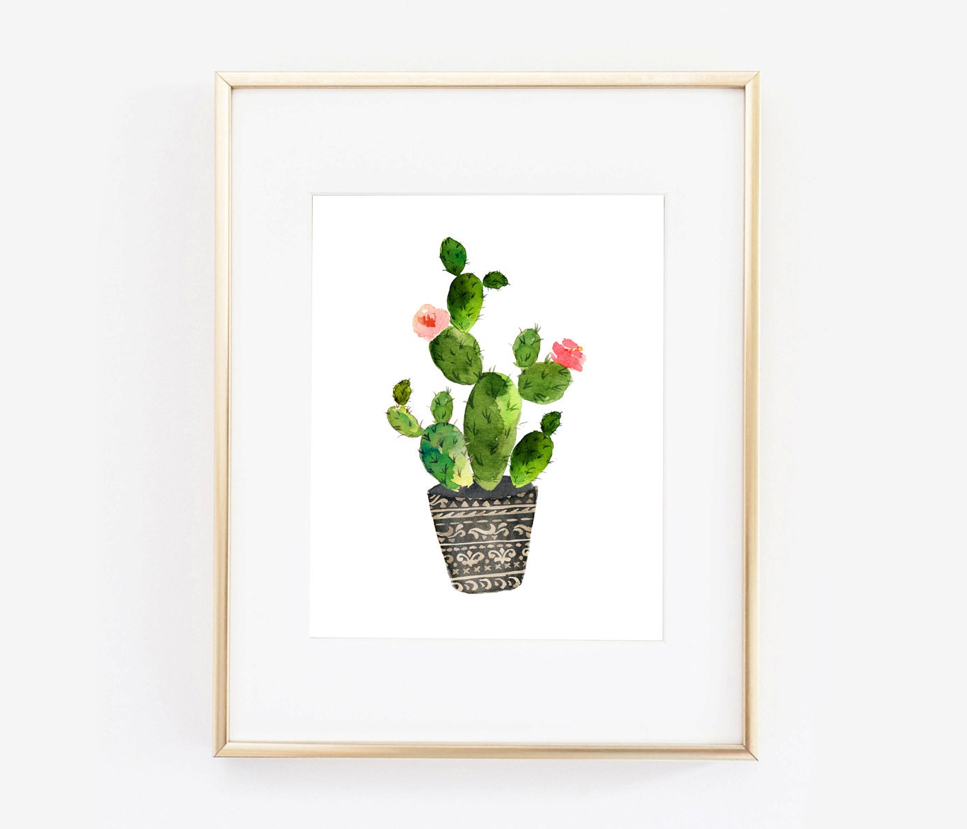 Watercolor Cactus Art Print, Desert Wall Decor (digital Download) - Etsy