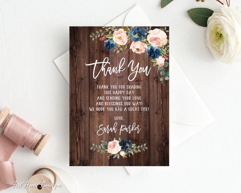 Bridal Shower Thank You Cards Engagement Party Thank You Etsy