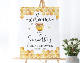 Honey Bridal Shower Sign, Honey Bee Welcome Sign, Bee Bridal Shower Welcome Sign, Hohey Welcome Sign, Digital file, W1500