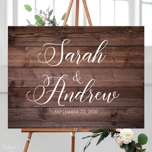 Welcome Wedding Sign, Rustic Welcome Sign, Landscape Wedding Welcome Sign, Digital file, W485