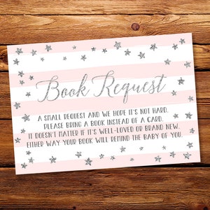Apportez un livre au lieu d'une carte, hors-texte Apportez un livre pour baby shower, carte de demande de livre, baby shower à rayures, téléchargement immédiat, fichier numérique BS31